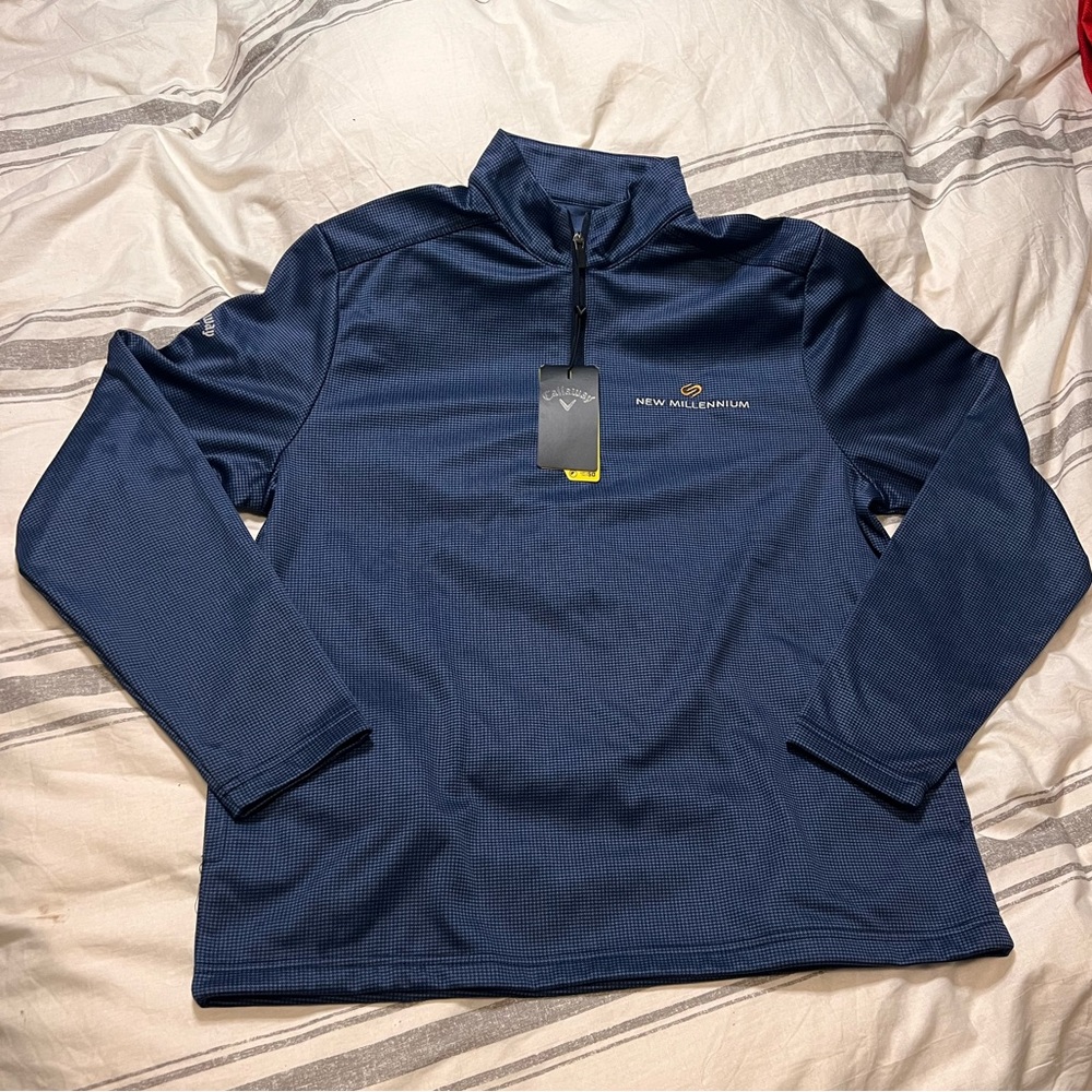 Callaway Men's Zip-Up Sweater in Deep Blue